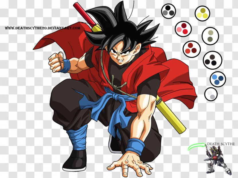 Goku Gohan Vegeta Trunks Majin Buu - Watercolor - Xeno Transparent PNG