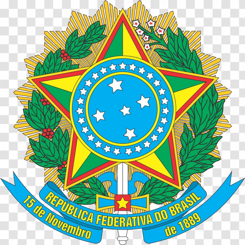 Independence Of Brazil Coat Arms Flag - Symmetry - Hino Transparent PNG