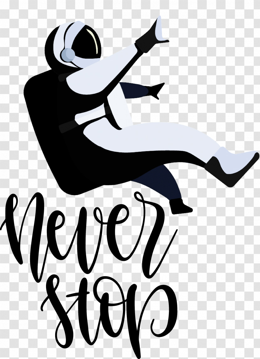 Never Stop Motivational Inspirational Transparent PNG