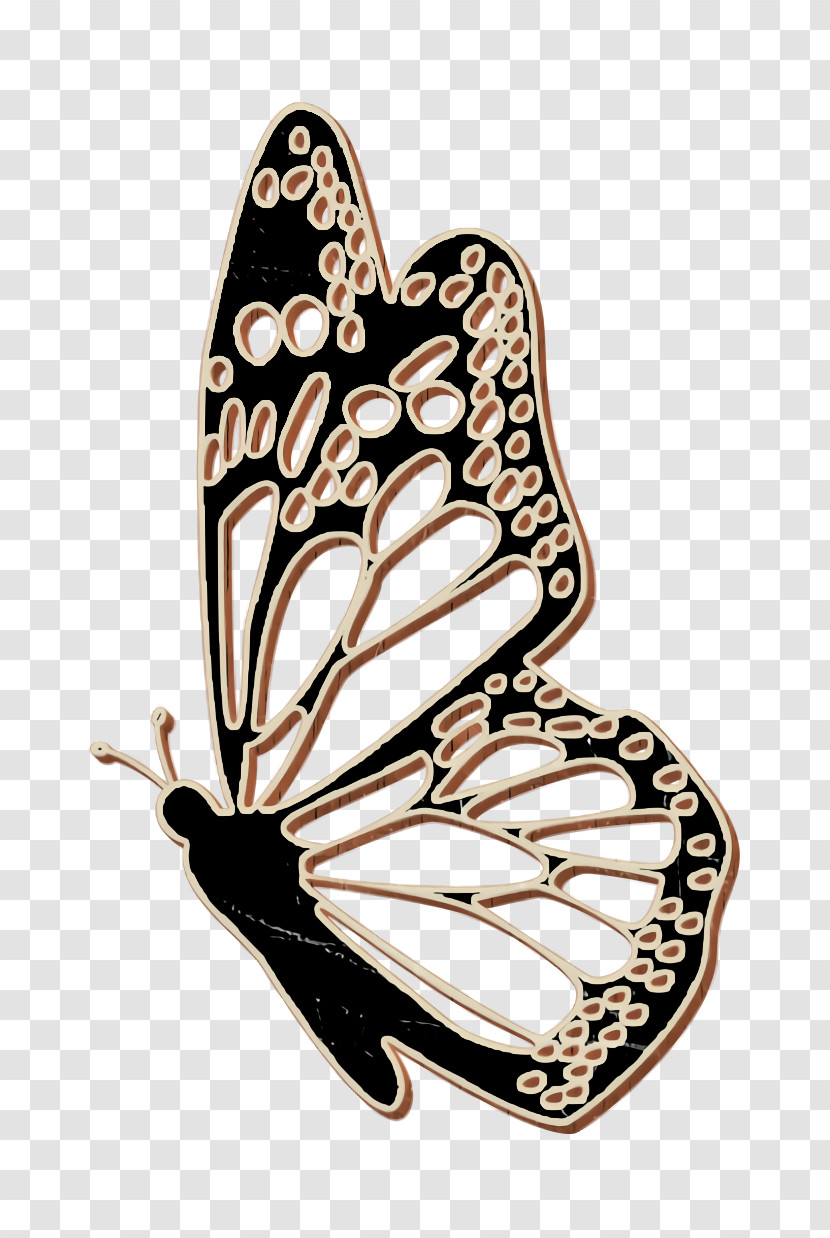 Animals Icon Insect Icon Butterfly Side View With Detailed Wings Icon Transparent PNG