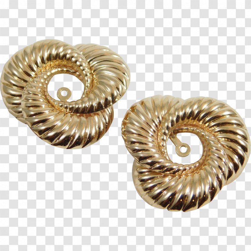 Earring Body Jewellery Silver Colored Gold - Carat - Seashell Transparent PNG