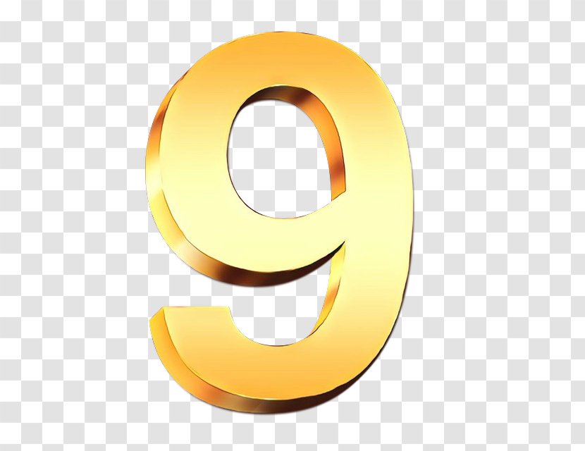Yellow Symbol Font Number Material Property - Metal Logo Transparent PNG