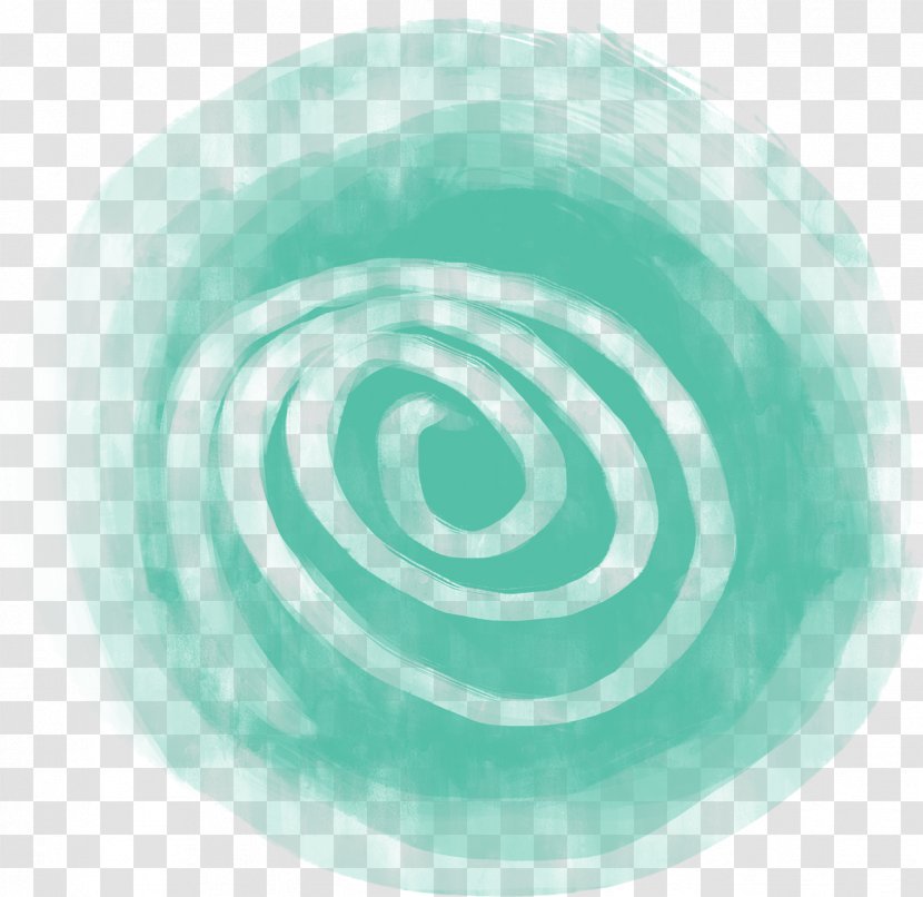 Green Turquoise Circle Spiral Transparent PNG