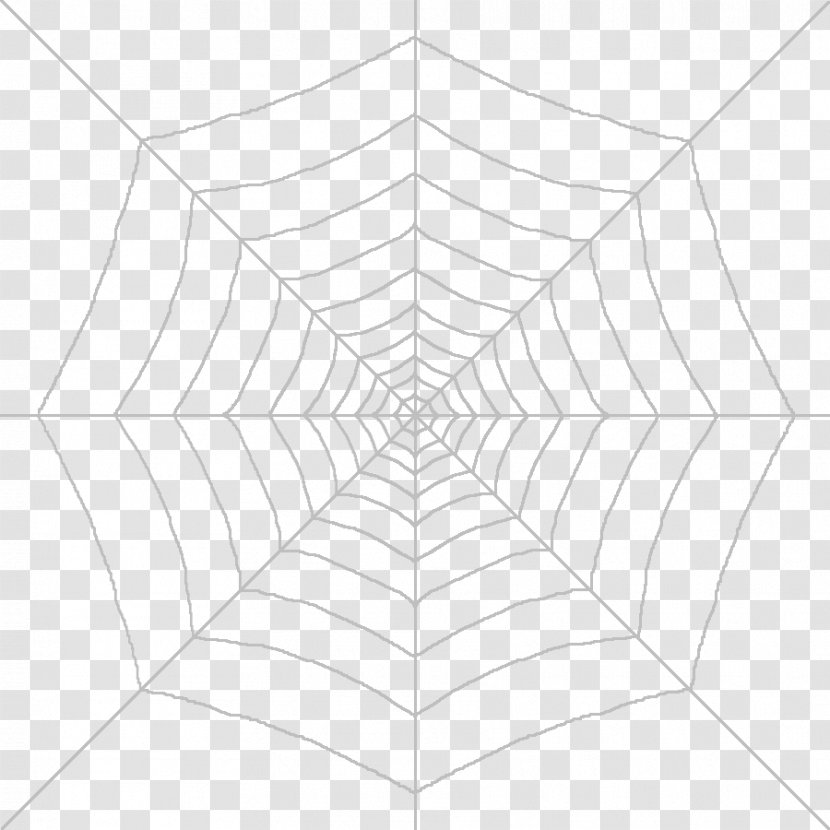Spider Web Symmetry Structure Pattern - Stencil - HD Transparent PNG