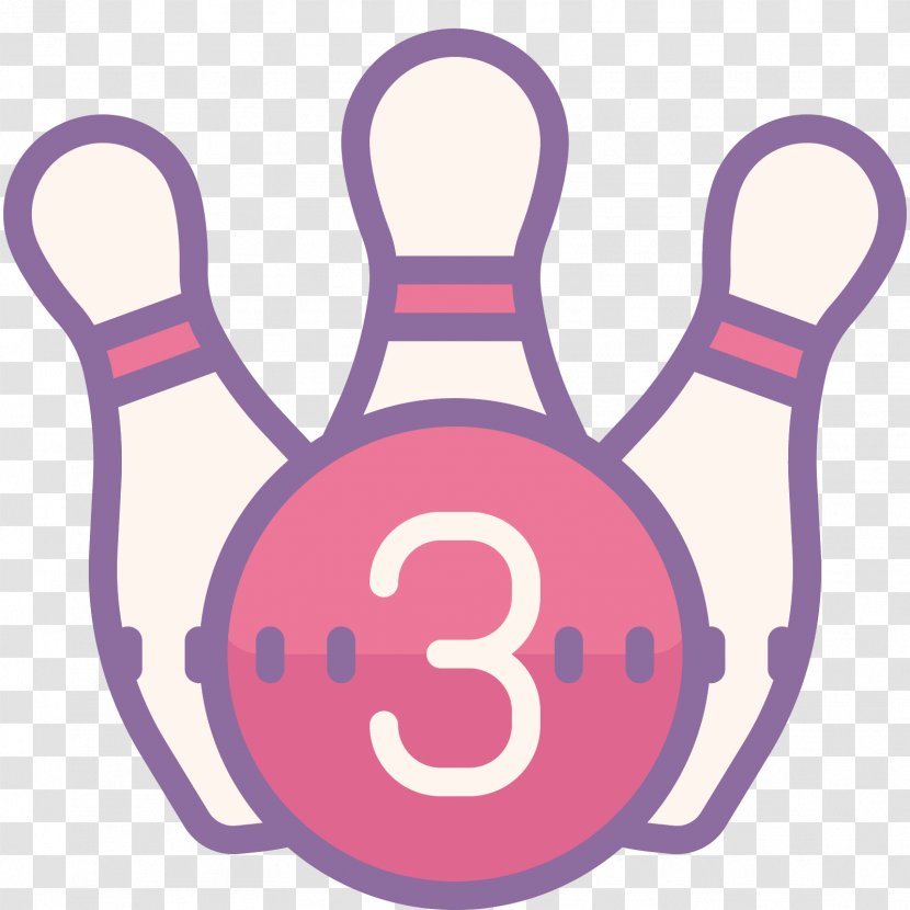 Clip Art - Pink - Bowling Pin Icon Transparent PNG