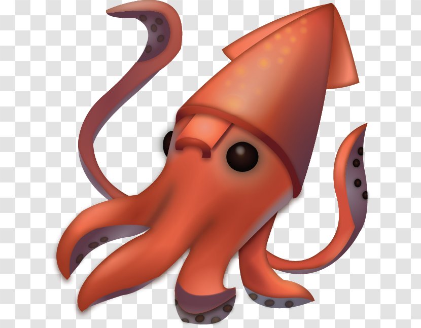Octopus Emoji Squid IPhone Clip Art - Mobile Phones Transparent PNG