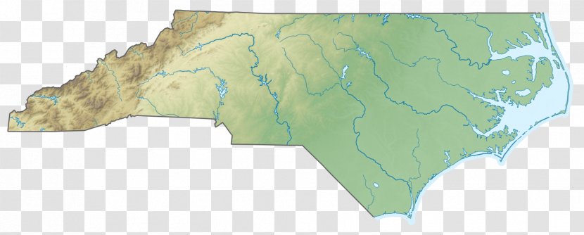 North Carolina South Appalachian Mountains Physische Karte Map - Geography - Cut Transparent PNG