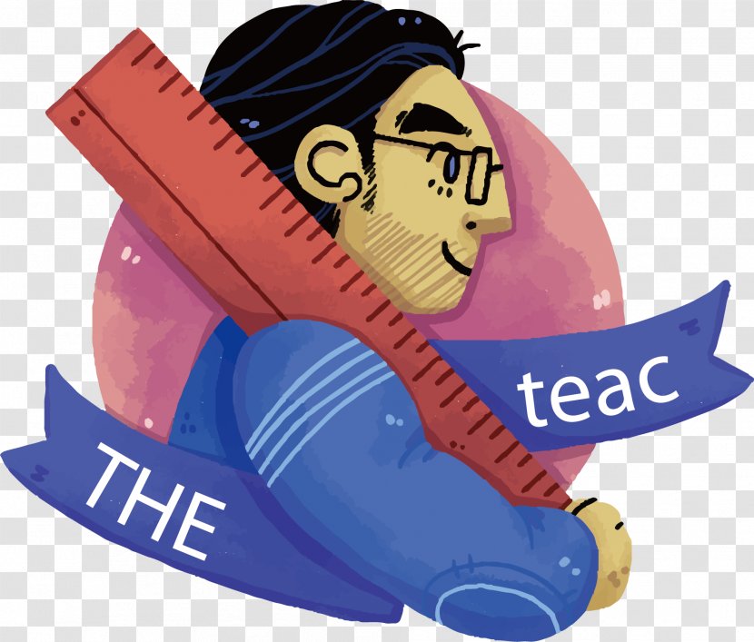 Teachers Day Education Icon - Electric Blue - Vector Color Creative Teacher Poster Transparent PNG