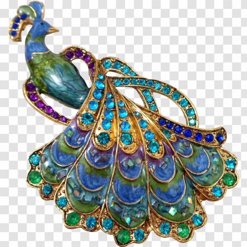 Jewellery Turquoise Gemstone Brooch Clothing Accessories - Peacock Transparent PNG