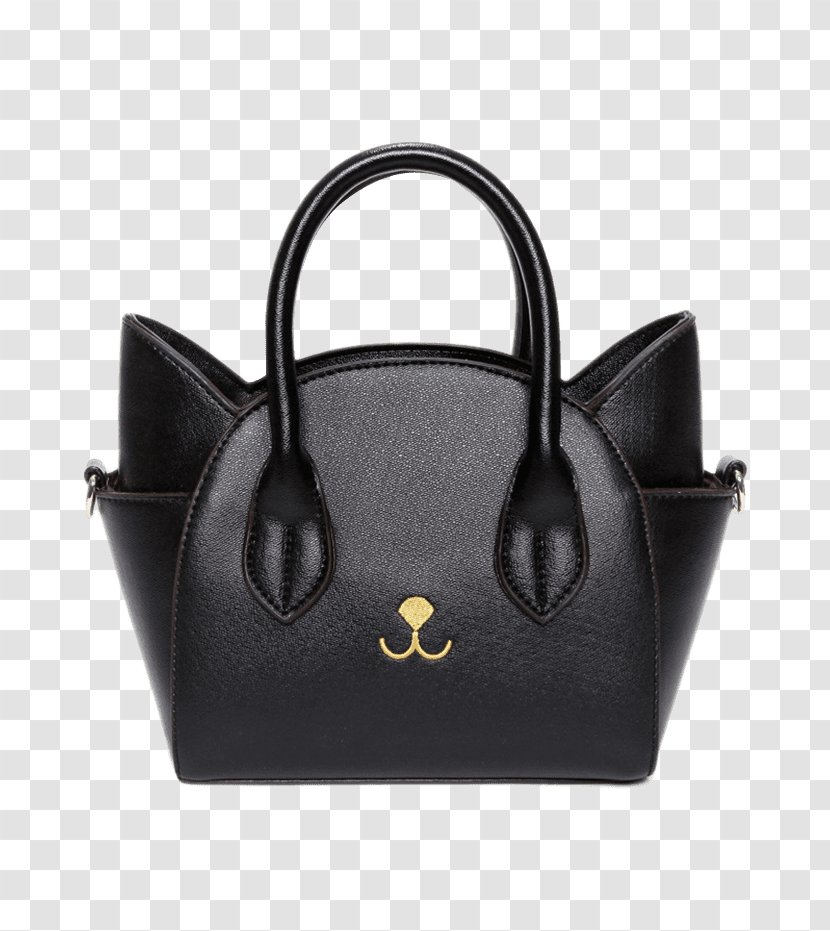 Cat Handbag Tote Bag Wallet - Black Transparent PNG