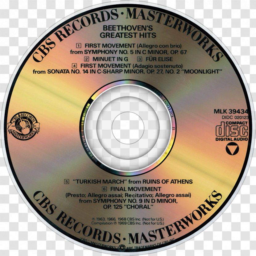 Compact Disc Greatest Hits: Beethoven New York Philharmonic Album - Cartoon - Tree Transparent PNG