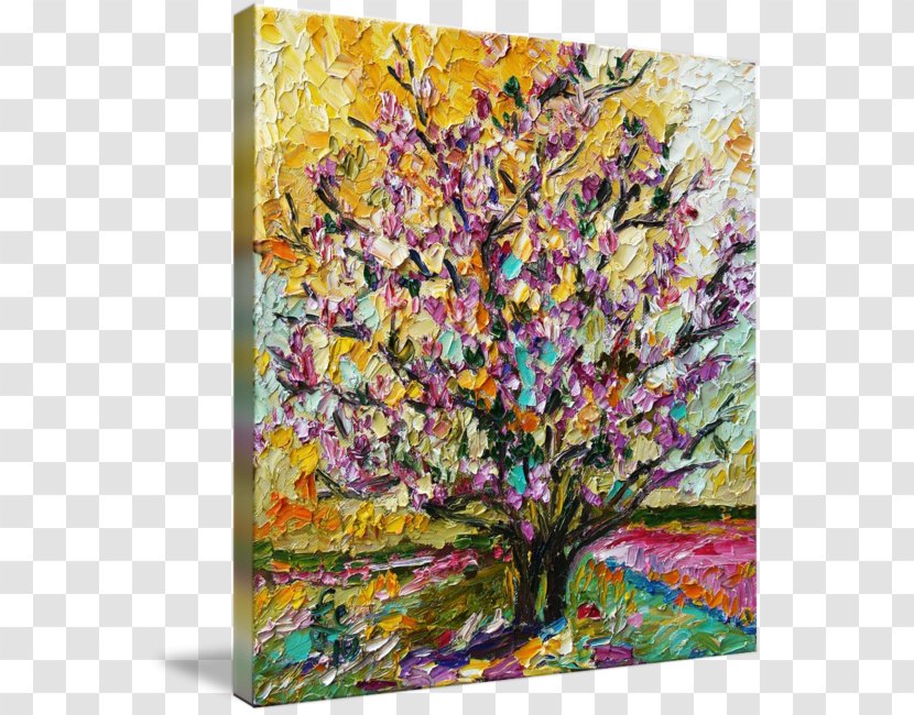 Tree Roots Oil Painting Impressionism Art - Printmaking - Magnolia Flower Transparent PNG