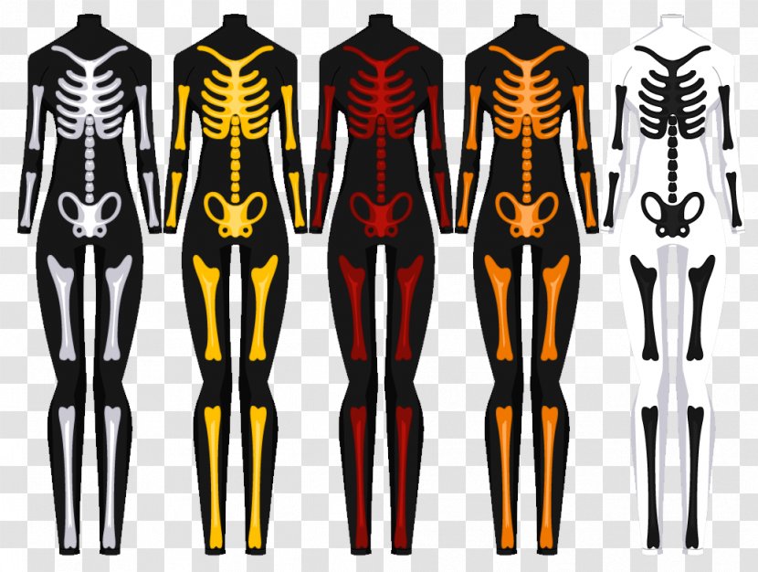 Halloween Costume Skeleton Jack Skellington Design - Catsuit Transparent PNG