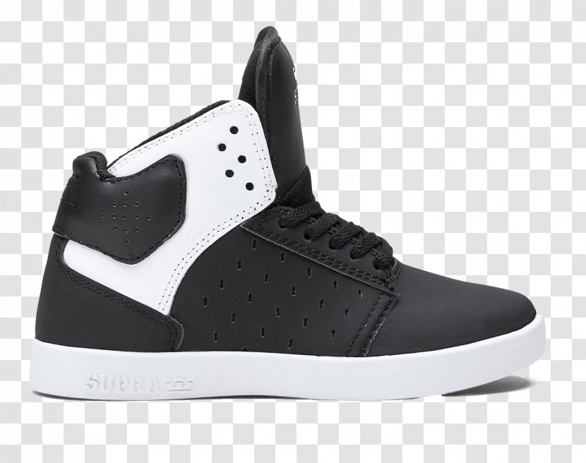 Skate Shoe Schuhe Supra - Sports Shoes - High Kids Atom Black/white (BWW) Größe: 34.5 ShoesBoot Transparent PNG