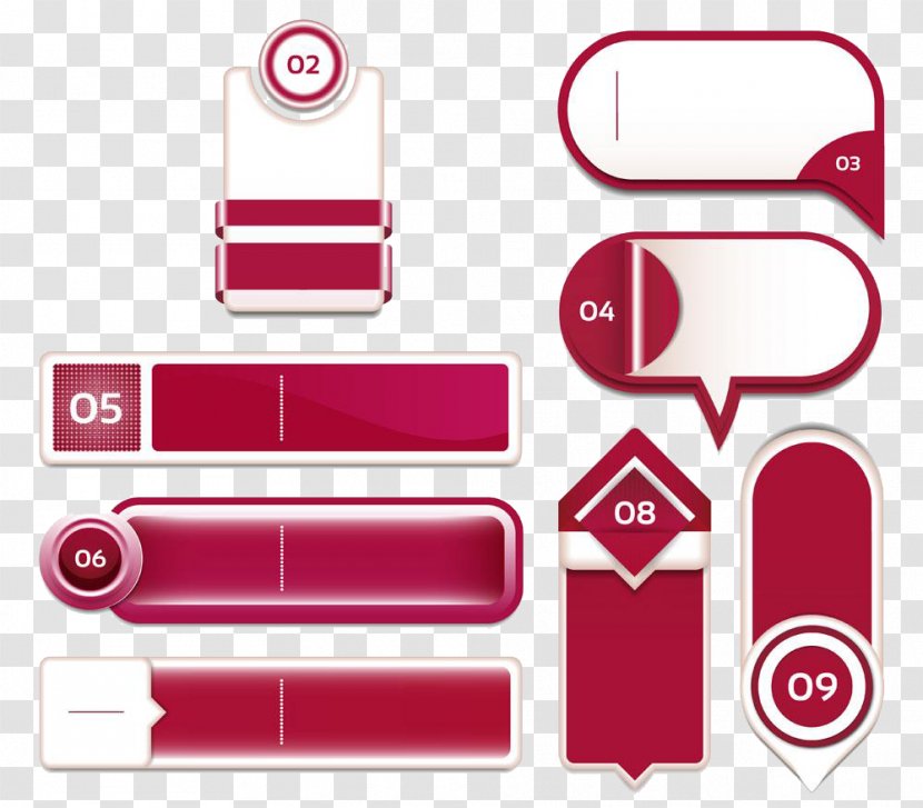 Infographic Web Banner Illustration - Brand - Website Prompt Button Decorative Pattern Transparent PNG