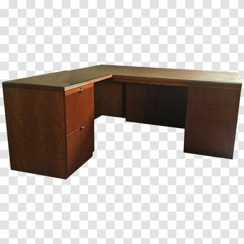 Computer Desk Table Credenza Wood - Chair Transparent PNG