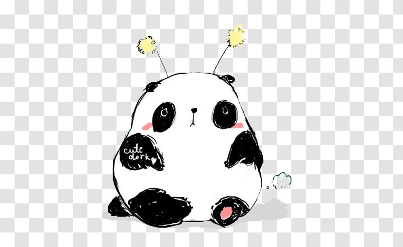 Giant Panda Red Q-version Moe Cuteness - Cartoon Transparent PNG