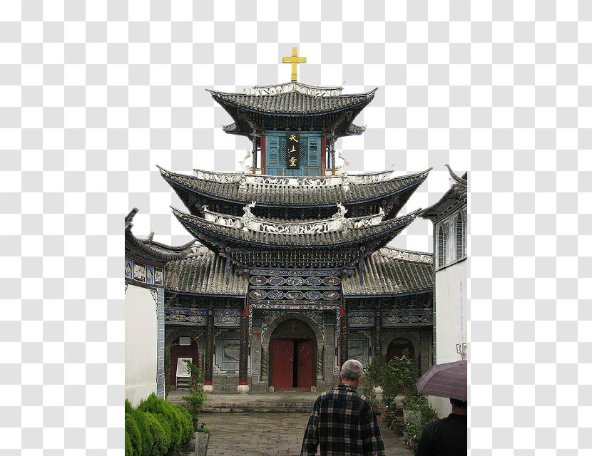 Dali Town Datong Hongcun Chinese Architecture - Pagoda - Wind Catholic Church Transparent PNG