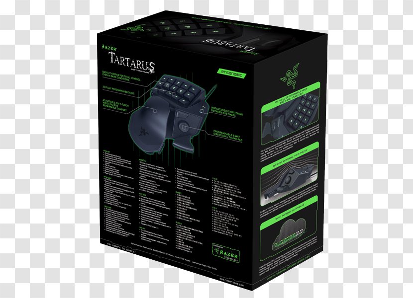 Computer Keyboard Razer Tartarus Chroma Gaming Keypad Inc. - Expert - Headsets Wire Replacements Transparent PNG