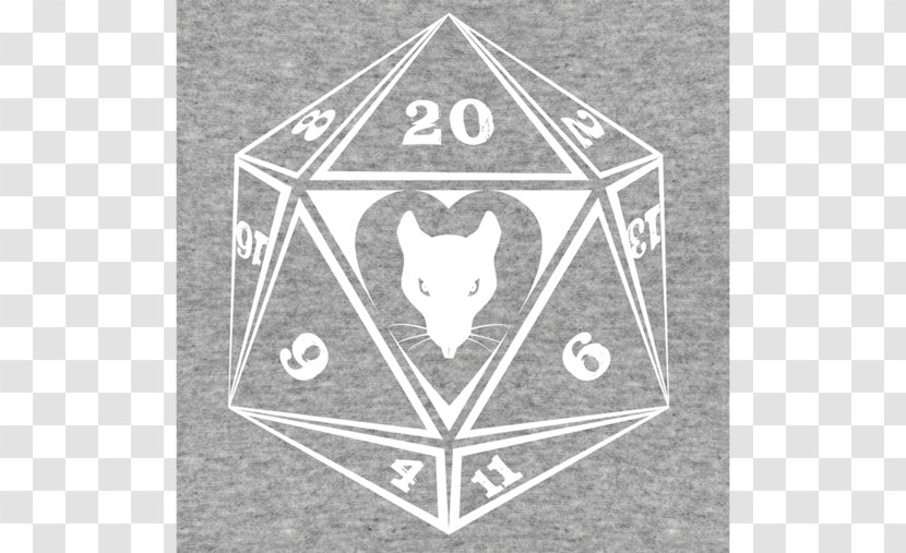 T-shirt Rat Queens D20 System Dice Top - Triangle Transparent PNG