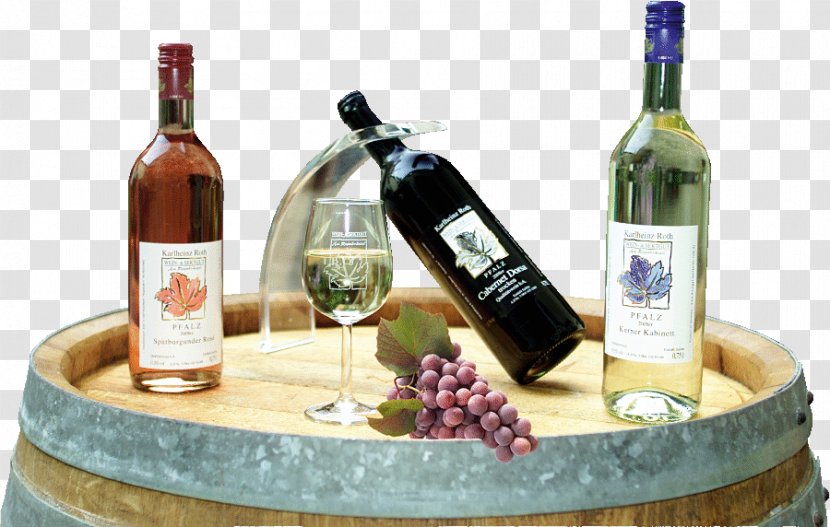 White Wine Bottle Weingut Roth Glass - Grape Transparent PNG
