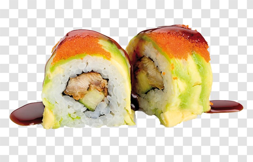Sushi California Roll Japanese Cuisine Philadelphia Tempura - Dish Transparent PNG