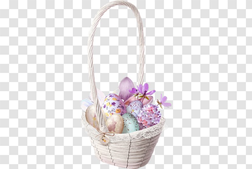 Easter Bunny Basket Egg Clip Art - Lilac Transparent PNG