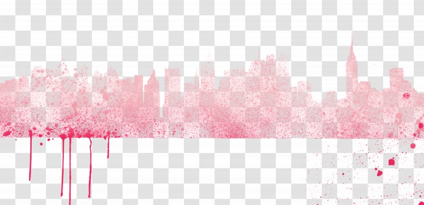 New York City Silhouette Creativity Skyline - Red Creative Transparent PNG