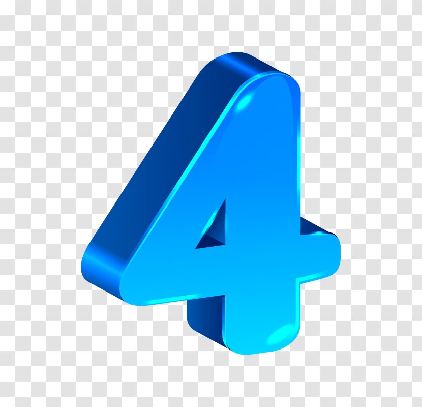 Numerical Digit Number Clip Art - Electric Blue - Photography Transparent PNG
