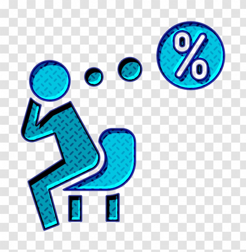 Buy Icon Confused Discount - Electric Blue Azure Transparent PNG