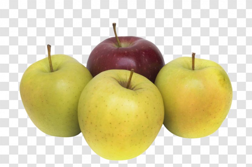 One Red Apple Granny Smith Fruit - Frame - 4 Apples Transparent PNG