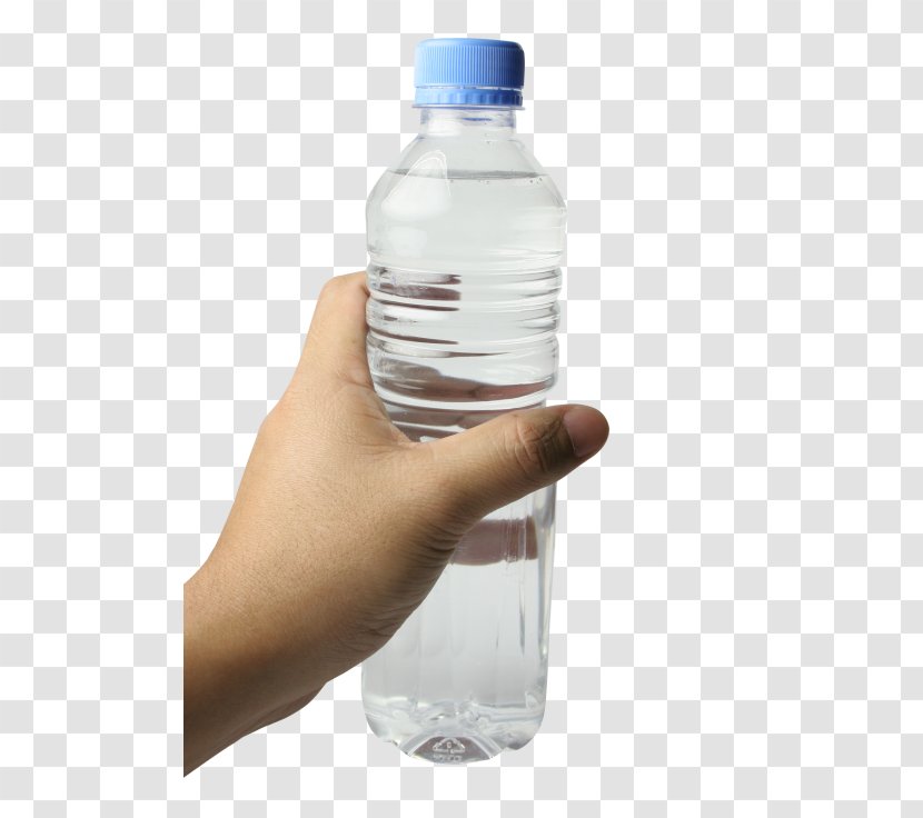 Water Bottles Plastic Bottle - Glass - In Hand Transparent PNG