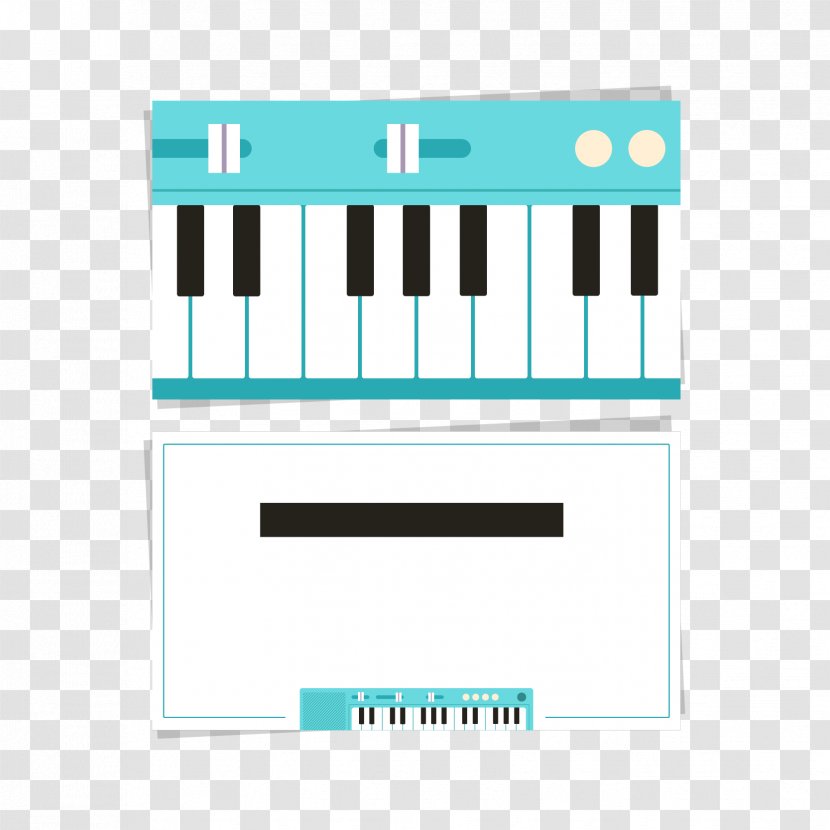 Piano Musical Keyboard - Heart - Stationery Business Cards Transparent PNG