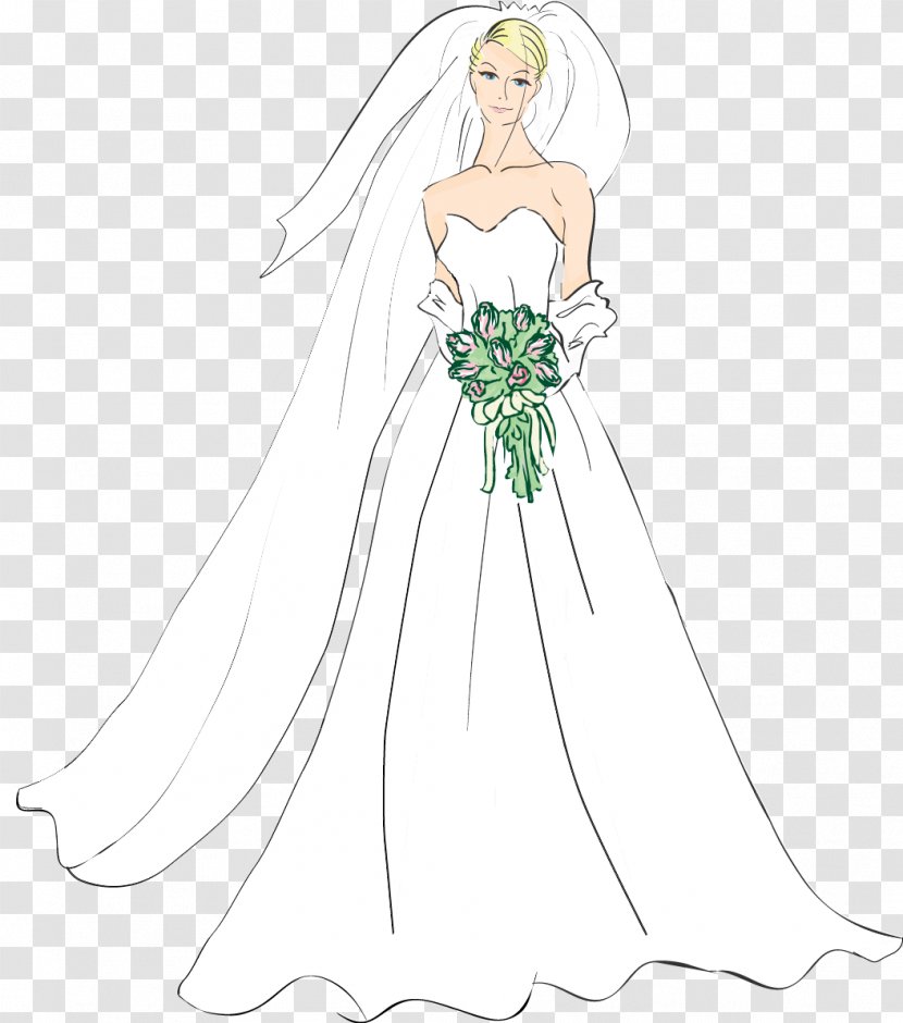 Bridegroom Wedding Invitation Clip Art - Fashion Illustration - Dress Transparent PNG