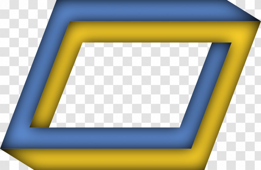 Rectangle Penrose Triangle Shape - Picture Frame Transparent PNG