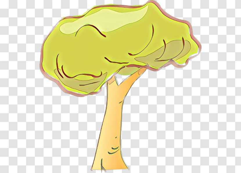 Yellow Clip Art Tree Leaf Vegetable Plant - Stem Cruciferous Vegetables Transparent PNG