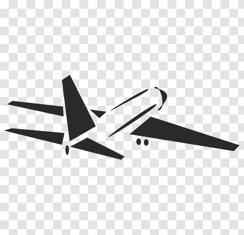 Airplane Royalty-free Flight - Black And White Transparent PNG