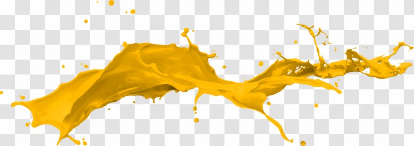 Yellow Paint Color - Ink - Splash Orange Transparent PNG