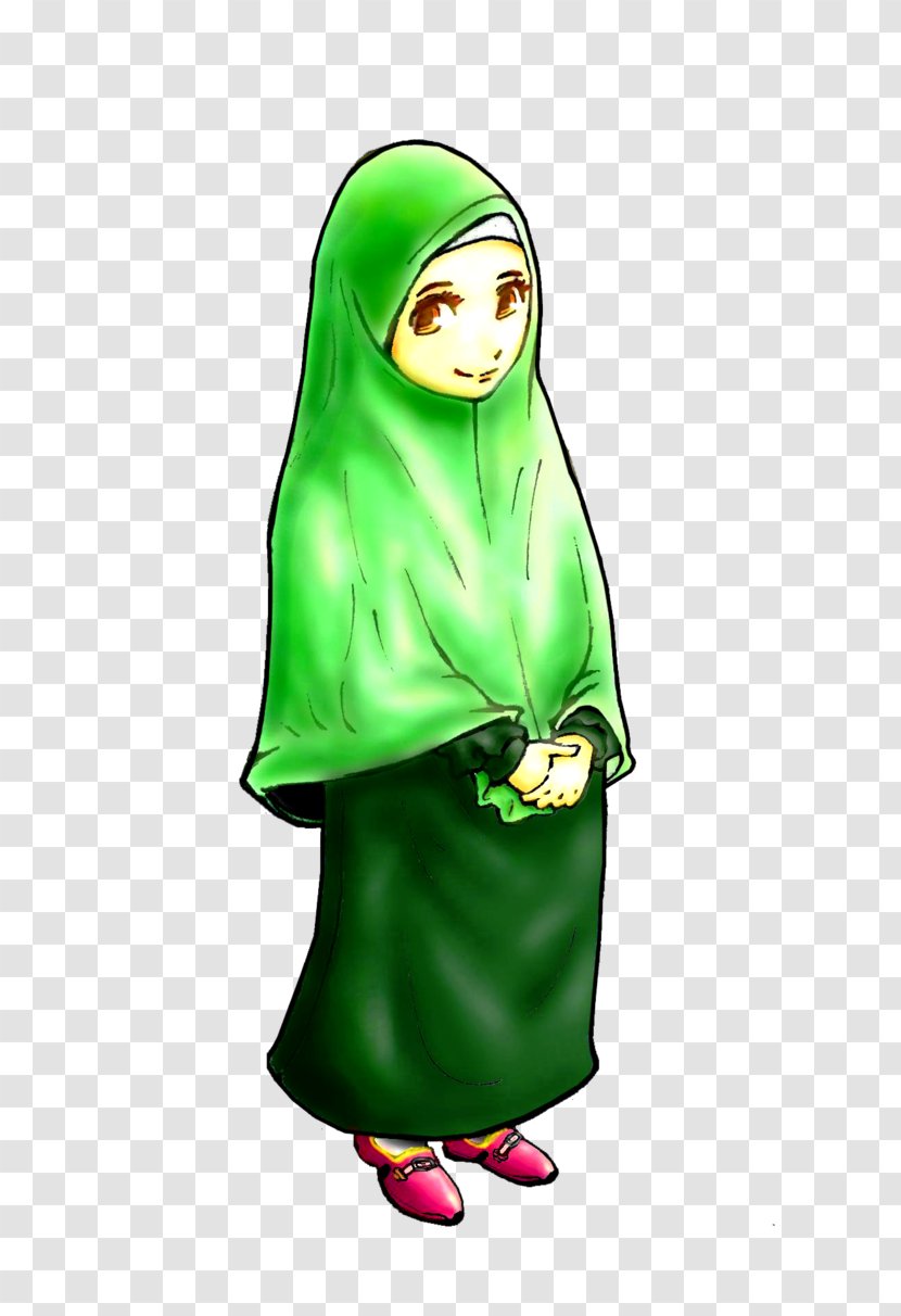 Cartoon Drawing Painting Hijab - Tree Transparent PNG