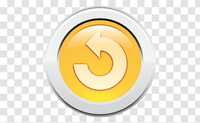 Yellow Circle Symbol Clip Art Icon - Wet Ink Transparent PNG