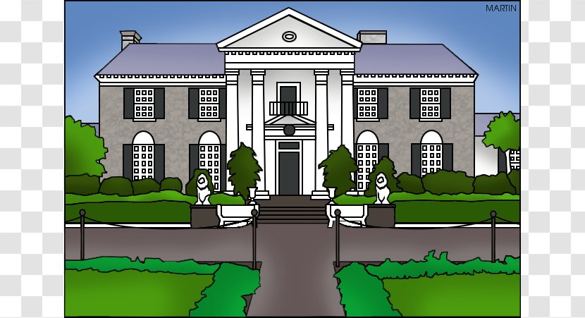 Graceland Mansion Manor House Clip Art - Stately Home - Cliparts Transparent PNG