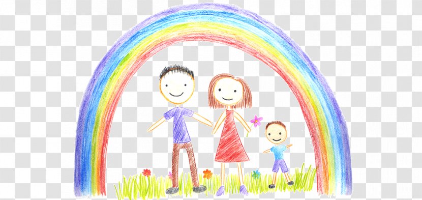 Drawing Child Father - Stock Photography - Rainbow Transparent PNG