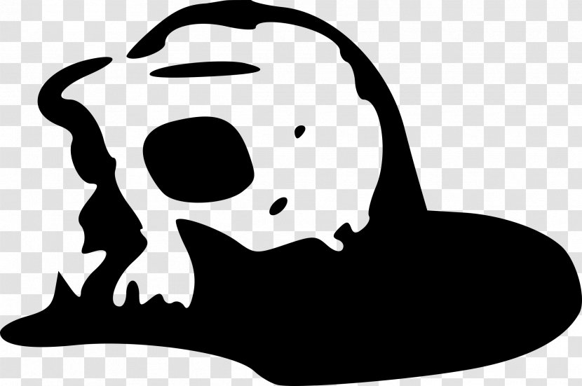 Drawing Clip Art - Black And White - Skull Transparent PNG