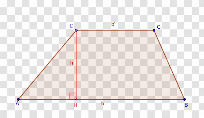 Trapezoid Area Triangle Quadrilateral Formula - Midpoint - Trapeze Vector Transparent PNG