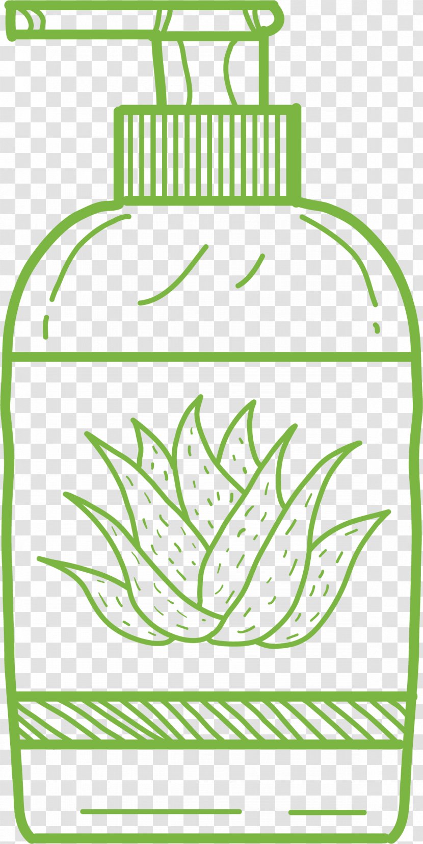 Hand Washing Soap - Line Art - Hand-painted Aloe Sanitizer Transparent PNG