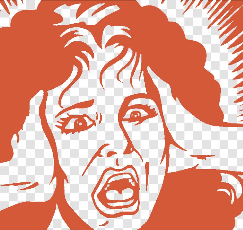 Worry Anxiety Screaming Illustration - Frame - The Grabbed Her Hair And Shouted Transparent PNG