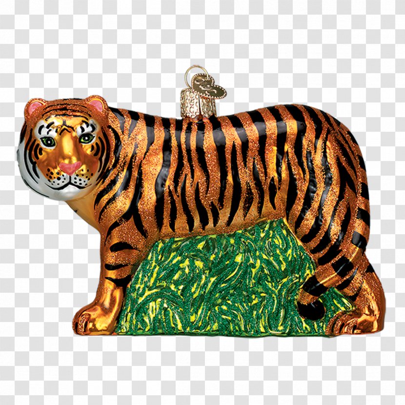 Tiger Cat Christmas Ornament Glass - Old World Factory Outlet Transparent PNG