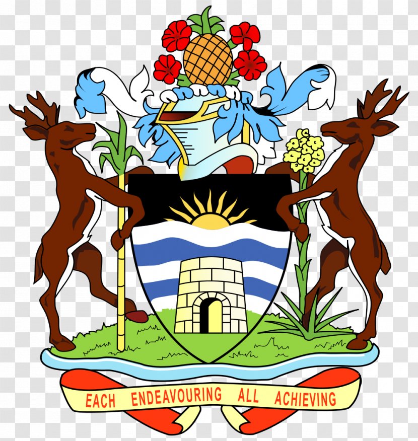 Coat Of Arms Antigua And Barbuda Flag - Endeavour Transparent PNG