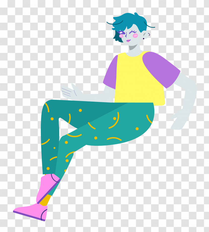 Sitting Girl Lady Transparent PNG