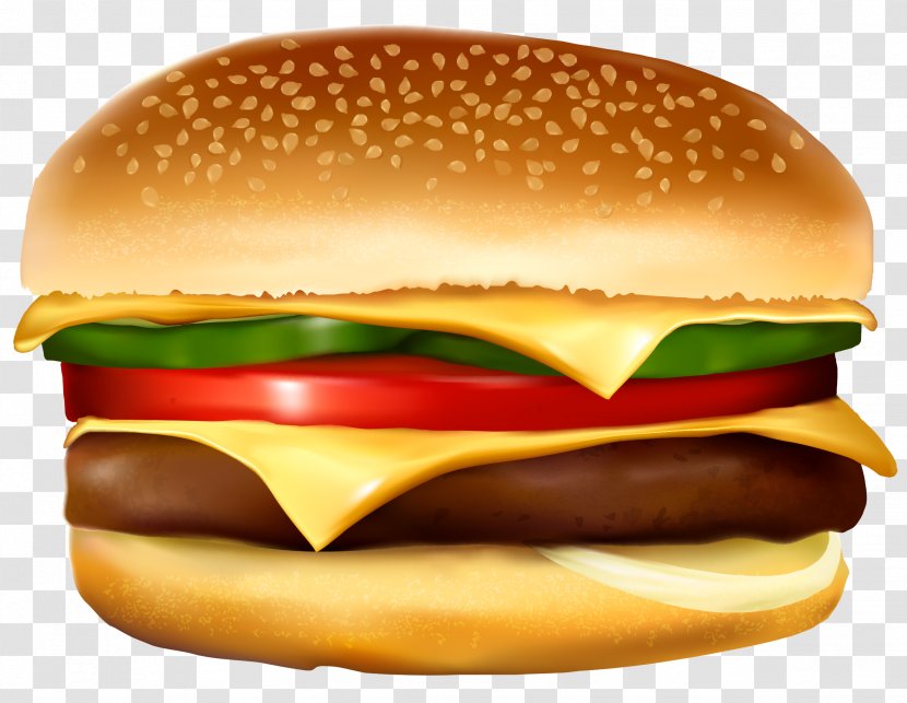 Hamburger Hot Dog French Fries Cheeseburger Fast Food - Veggie Burger - Cliparts Transparent PNG